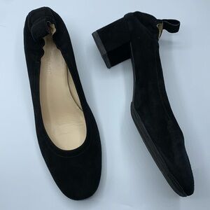 Everlane Black Suede Block Heel Shoes